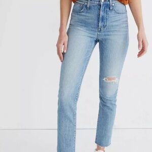 Madewell The Perfect Vintage Crop Distressed Comfort Stretch